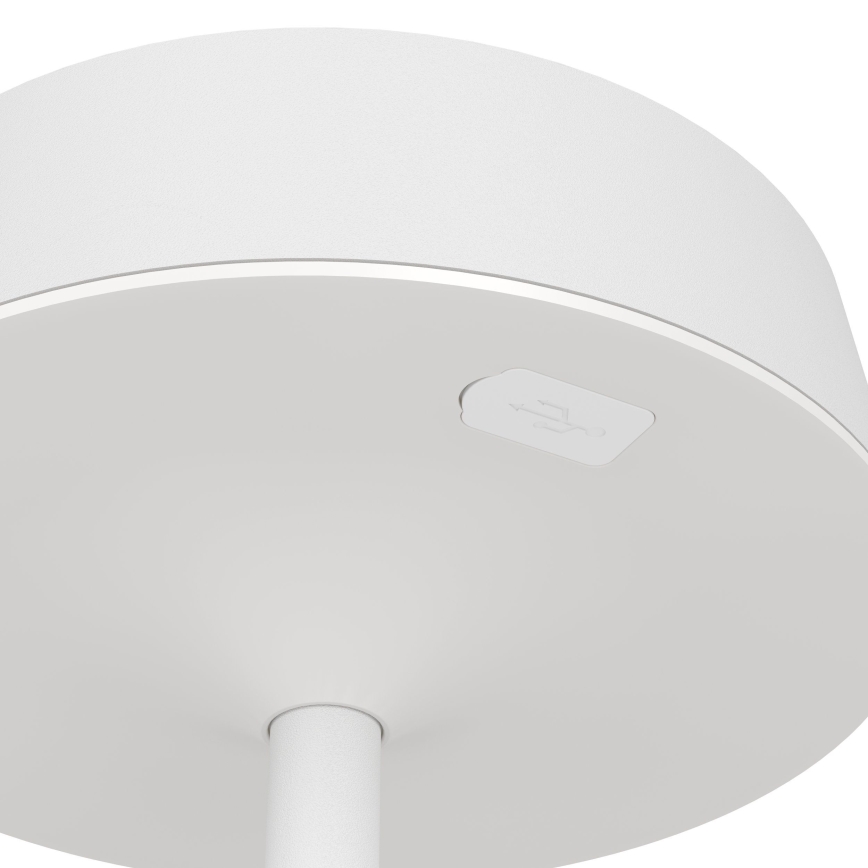 Eglo - LED stolna lampa s mogućnošću prigušivanja, solarno punjiva, dodirna, LED/3W/5V 3000-6000K 1800 mAh IP44 bijela