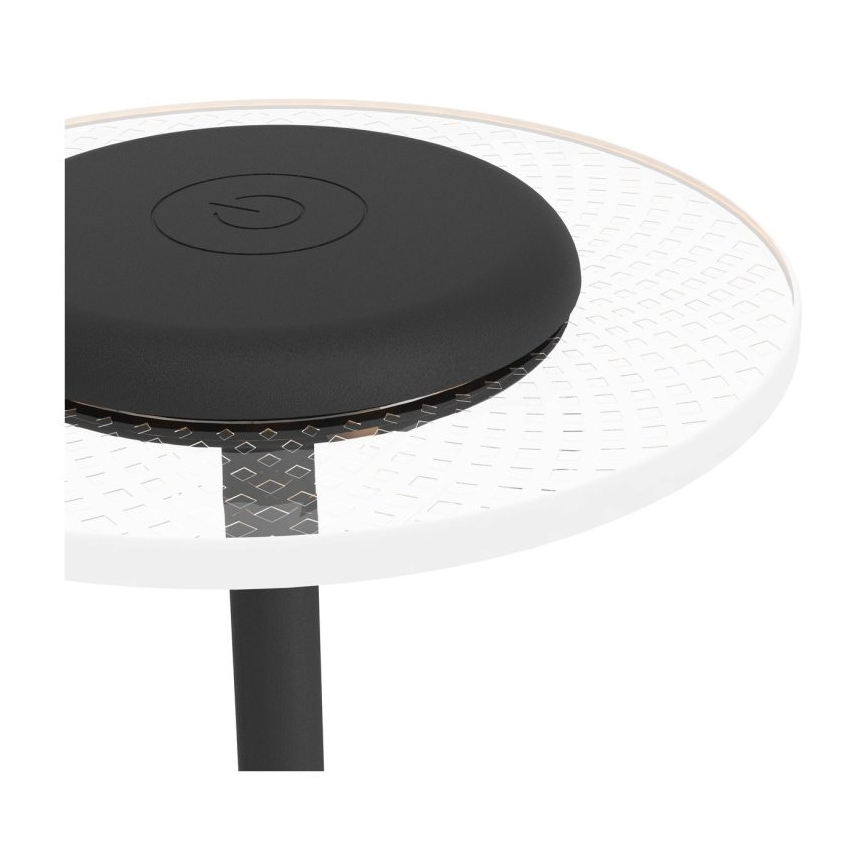 Eglo - LED RGBW prigušiva punjiva stolna svjetiljka na dodir, LED/5V, 2000 mAh, crna