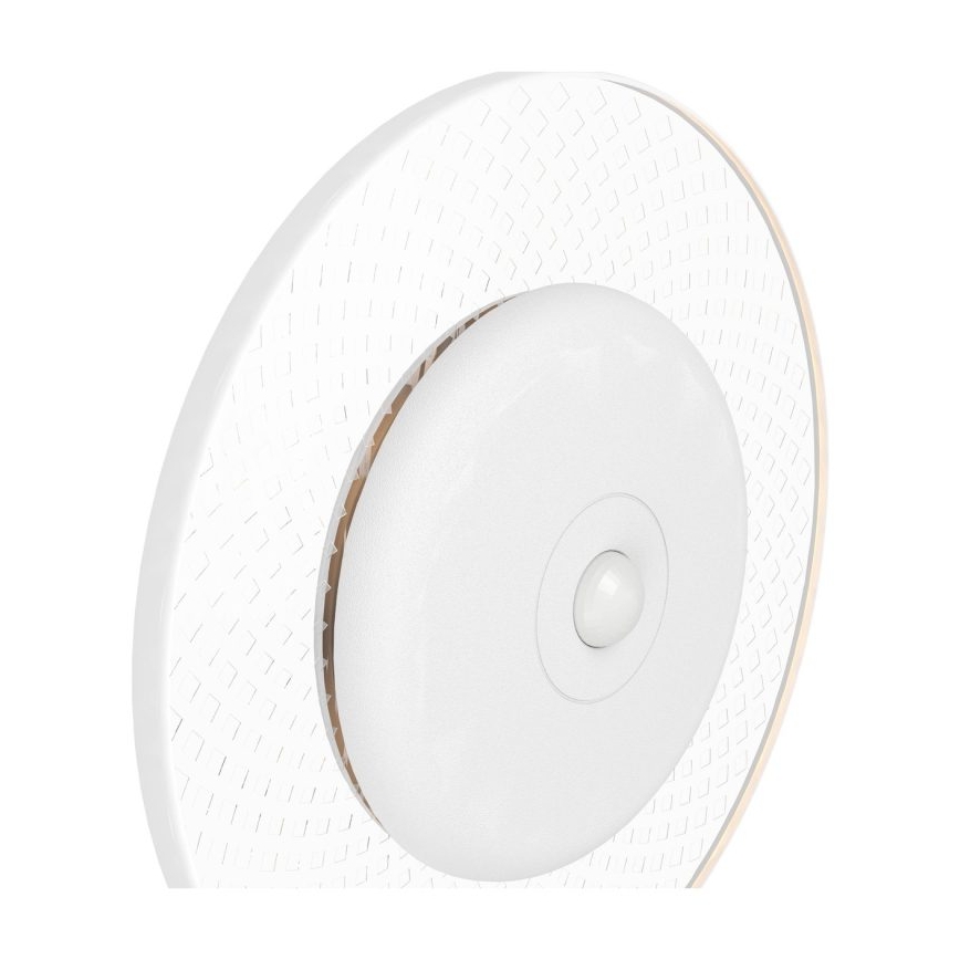 Eglo - LED RGBW punjiva zidna svjetiljka s mogućnošću prigušivanja sa senzorom pokreta i sumraka LED/5V 2000 mAh bijela + daljinski upravljač