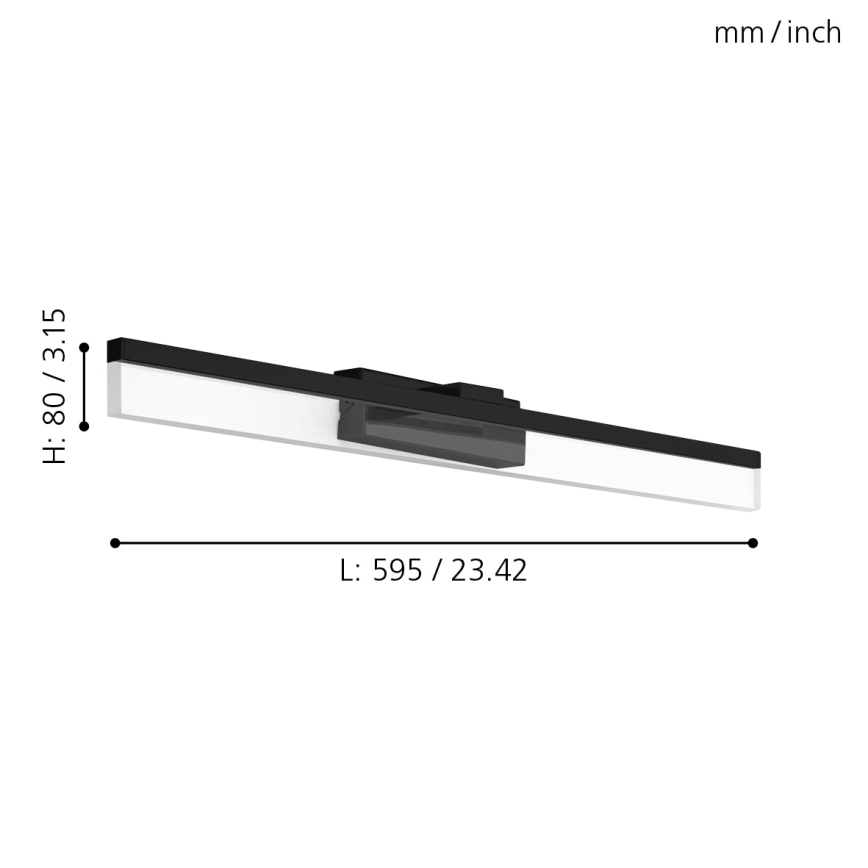 Eglo 780432 - LED Rasvjeta za ogledalo u kupaonici YANGUAS LED/11W/230V 3000K 59,5 cm IP44