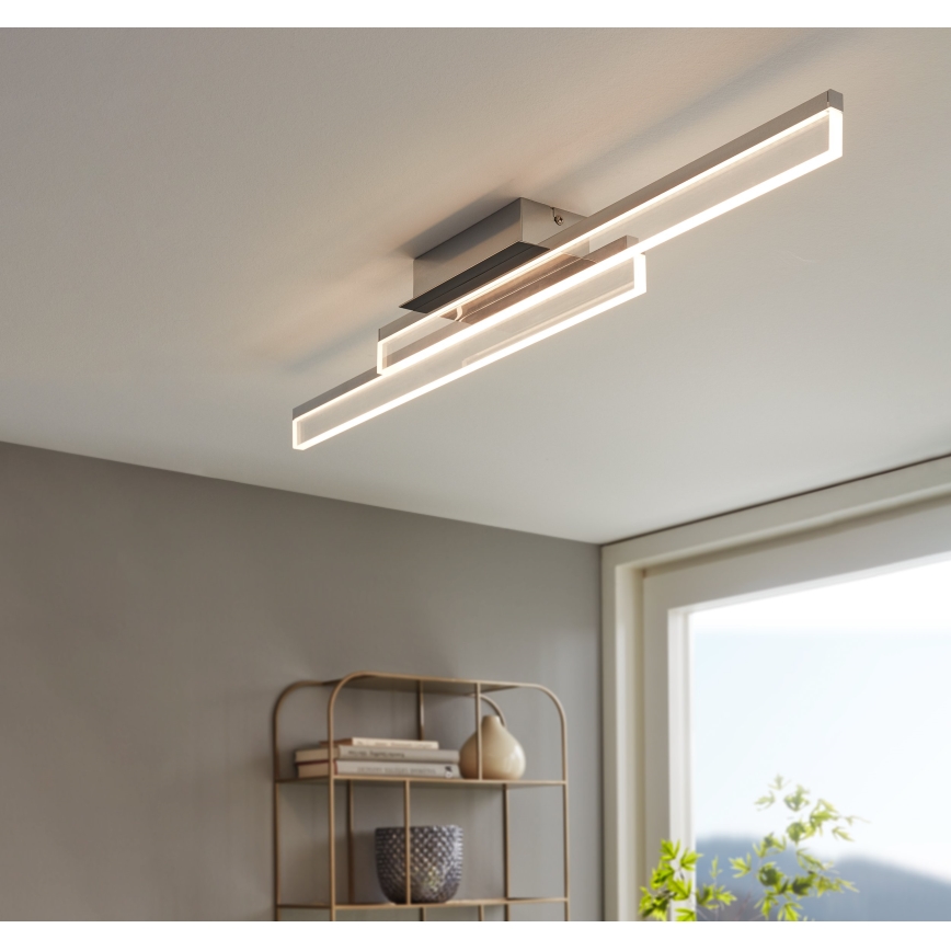 Eglo 780433 - LED Stropna svjetiljka za kupaonicu YANGUAS 2xLED/11W/230V 3000K IP44 mat krom
