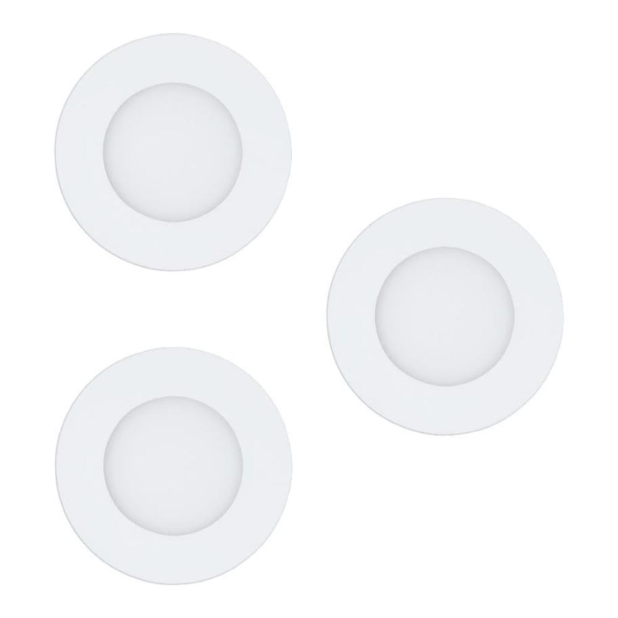 Eglo 78195 - Komplet 3x LED ugradnih svjetala FUEVA LED/2,7W/230V, promjer 8,5 cm