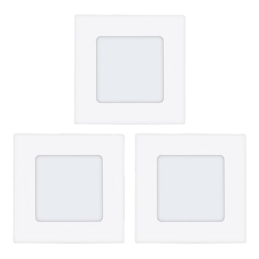 Eglo 78196 - Komplet 3x LED ugradnih svjetiljki FUEVA LED/2,7W/230V 8,5x8,5 cm