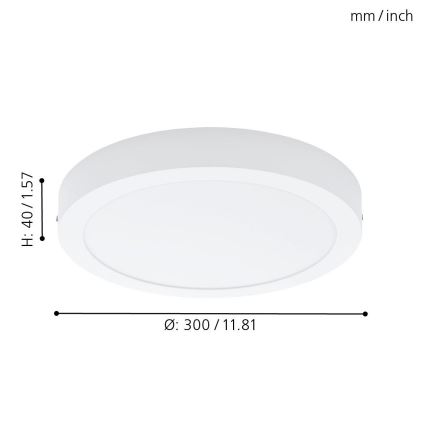 Eglo 78203 - LED Stropna svjetiljka FUEVA LED/22W/230V