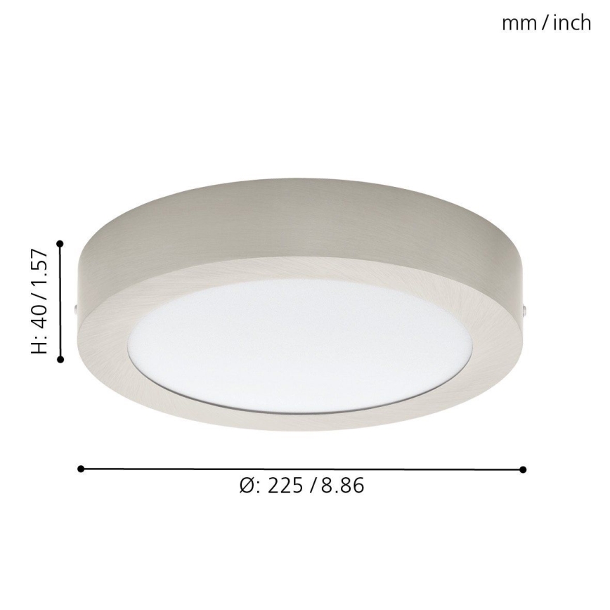 Eglo 78214 - LED stropna svjetiljka FUEVA LED/16,5W/230V Ø 22,5 cm