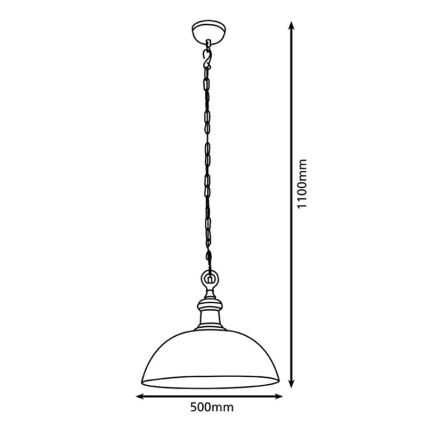 Eglo 78301 - Luster na sajli EASINGTON 1xE27/60W/230V pr. 500 mm