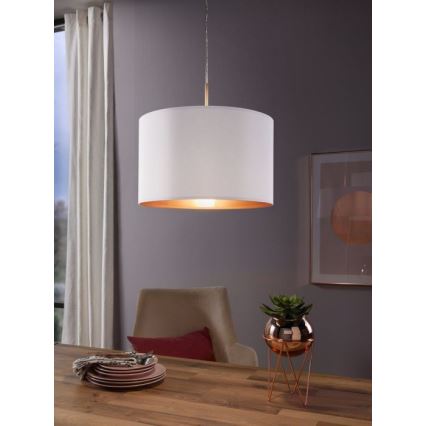 Eglo 78695 - Luster na sajli PASTERI 1xE27/60W/230V bijela