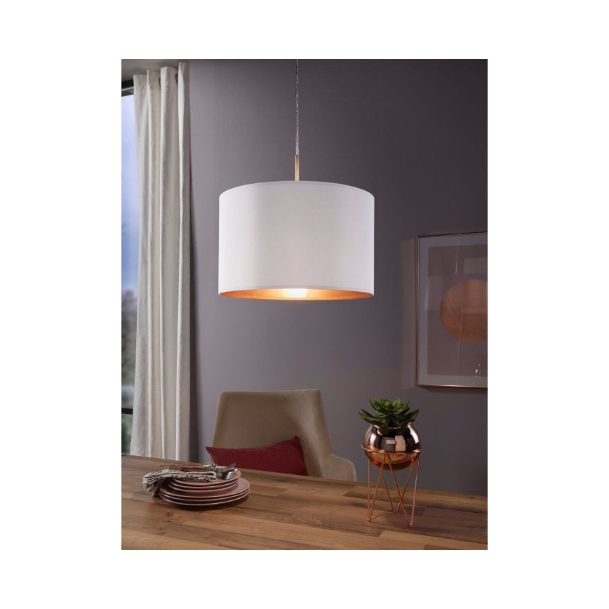 Eglo 78695 - Luster na sajli PASTERI 1xE27/60W/230V bijela
