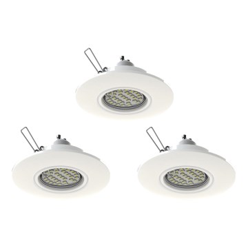 Eglo 78704 - SET 3x LED Ugradbena svjetiljka PENETO 1xGU10/3,3W/230V bijela