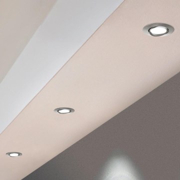 Eglo 78761 - SET 3x LED Prigušiva ugradbena svjetiljka PINEDA LED/6W/230V 3000K sjajni krom