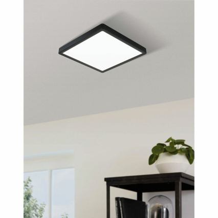 Eglo 78814 - LED Stropna svjetiljka FUEVA LED/17W/230V 21x21 cm crna
