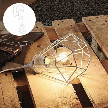 Eglo 79085 - Stolna svjetiljka za utičnicu BYRON 1xE27/40W/230V bijela