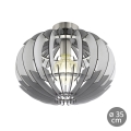 Eglo 79137 - Stropna svjetiljka OLMERO 1xE27/60W/230V sivo-bijela