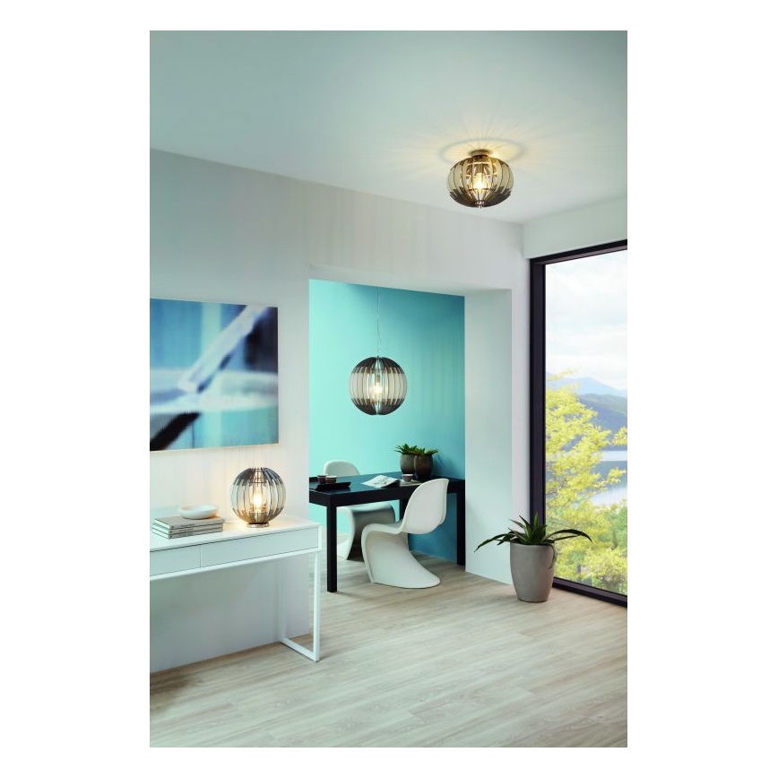 Eglo 79137 - Stropna svjetiljka OLMERO 1xE27/60W/230V sivo-bijela