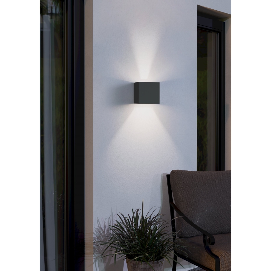 Eglo 79215 - LED Vanjska zidna svjetiljka CALPINO 2xLED/3,3W/230V 3000K IP54 crna