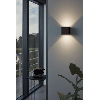 Eglo 79215 - LED Vanjska zidna svjetiljka CALPINO 2xLED/3,3W/230V 3000K IP54 crna