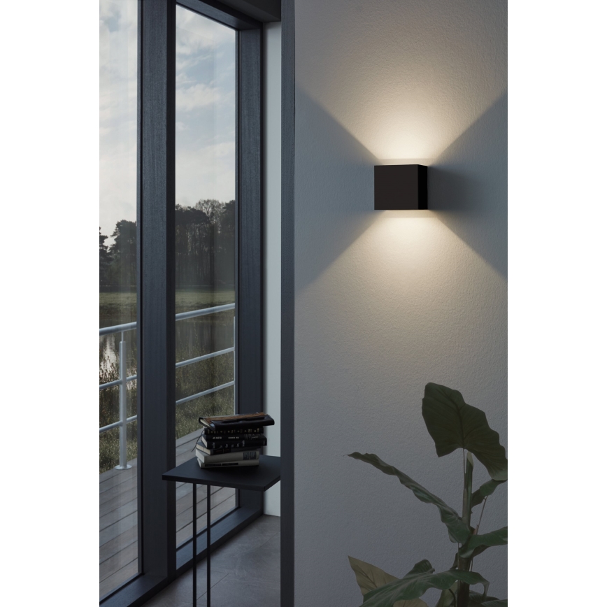 Eglo 79215 - LED Vanjska zidna svjetiljka CALPINO 2xLED/3,3W/230V 3000K IP54 crna
