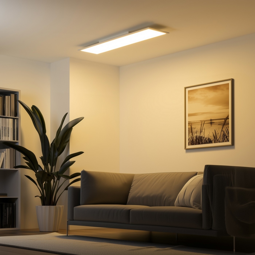 Eglo 79328 - LED Stropna svjetiljka SALOBRENA-RW LED/34W/230V 2700/4000K 120x30 cm bijela