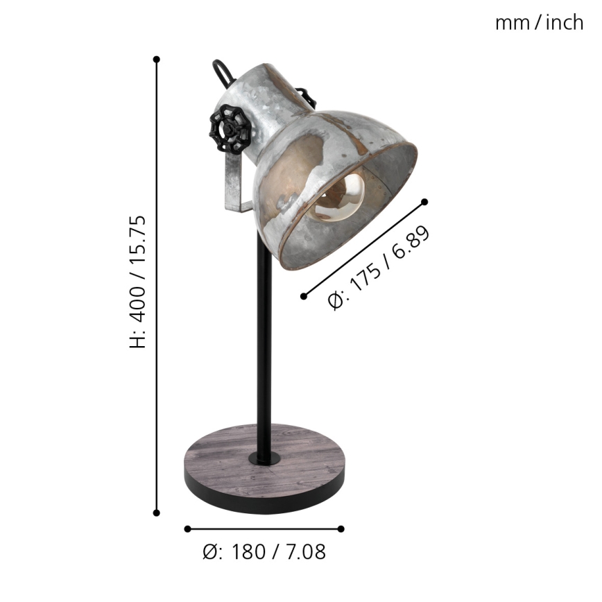 Eglo 79365 - Stolna lampa BARNSTAPLE 1xE27/40W/230V