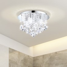 Eglo 79516 - LED Stropna svjetiljka za kupaonicu MONTEPRANDONE 8xG9/3W/230V IP44 krom
