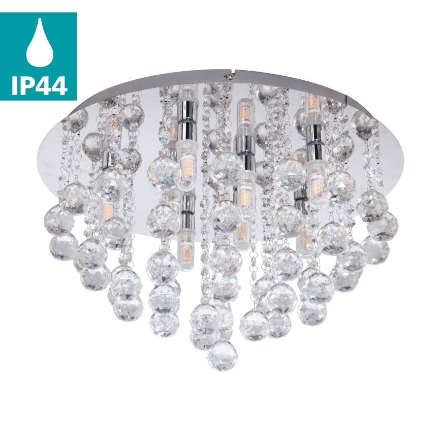 Eglo 79516 - LED Stropna svjetiljka za kupaonicu MONTEPRANDONE 8xG9/3W/230V IP44 sjajni krom