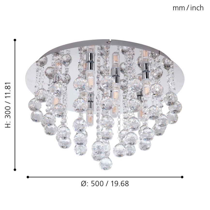 Eglo 79516 - LED Stropna svjetiljka za kupaonicu MONTEPRANDONE 8xG9/3W/230V IP44 sjajni krom