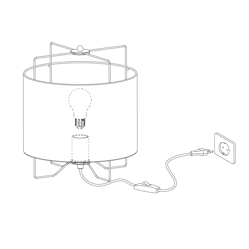 Eglo 79645 - Stolna svjetiljka BRIDEKIRK 1xE27/40W/230V bež
