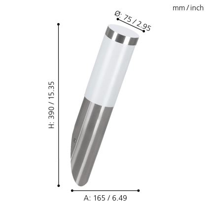 EGLO - Vanjska zidna svjetiljka 1xE27/15W/230V IP44