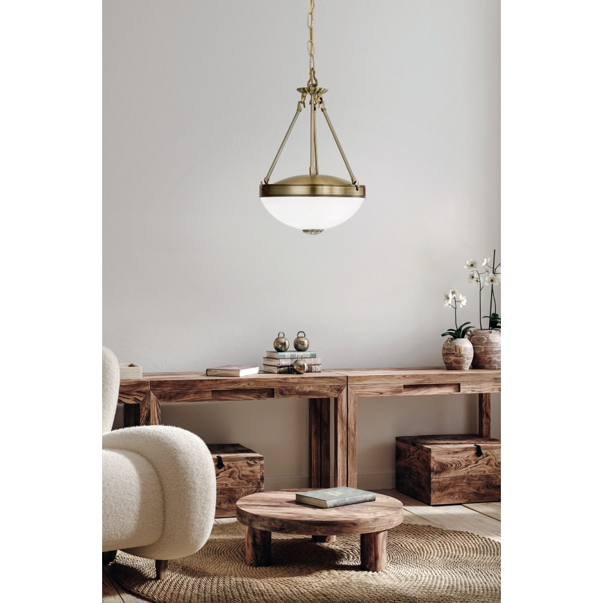 EGLO - Luster na lancu 2xE27/60W/230V brončana