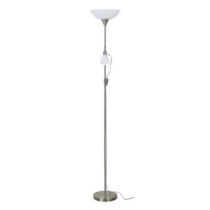 EGLO - Podna lampa 1xE27/60W + 1xE14/25W matni krom