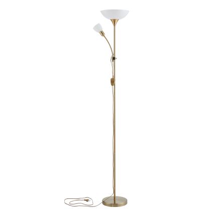 EGLO - Stajaća lampa 1xE27/60W + 1xE14/25W zlatna