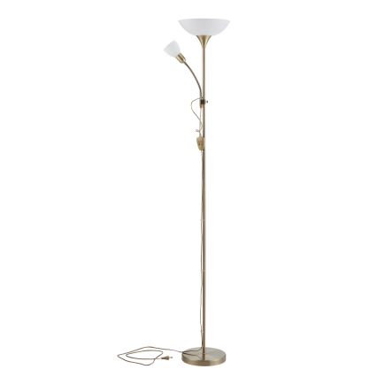 EGLO - Podna lampa 1xE27/60W + 1xE14/25W mesing