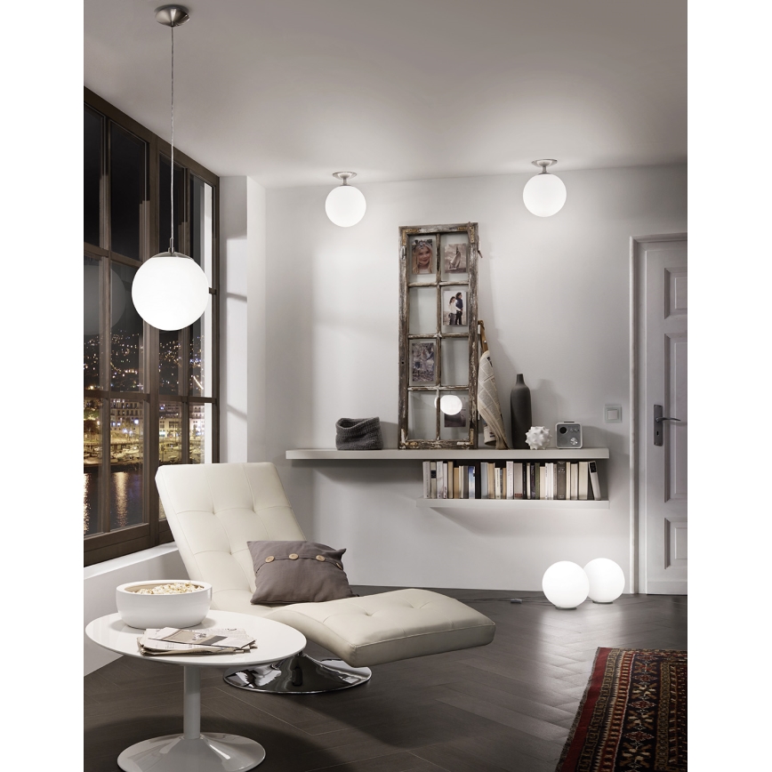 EGLO - Luster na sajli 1xE27/60W/230V pr. 25 cm bijela
