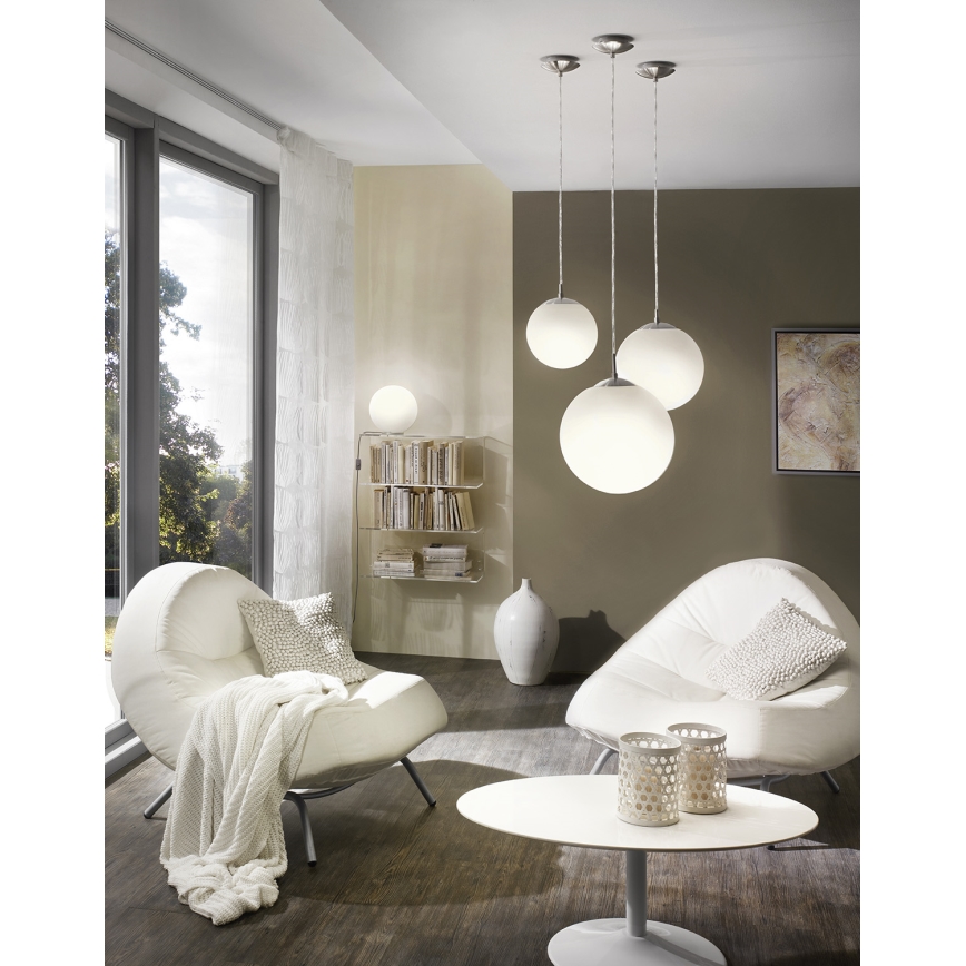 EGLO - Luster na sajli 1xE27/60W/230V pr. 25 cm bijela