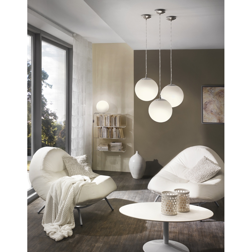 EGLO - Luster na sajli 1xE27/60W/230V pr. 30 cm bijela