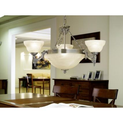 EGLO - Luster 6xE14/60W/230V alabaster staklo