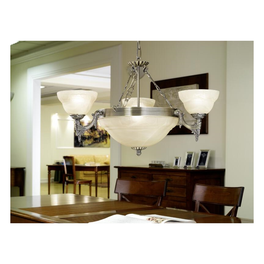 EGLO - Luster 6xE14/60W/230V alabaster staklo