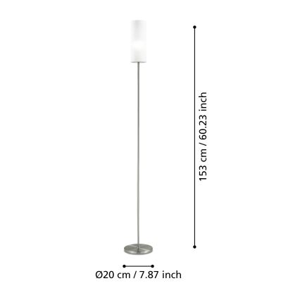 EGLO - Podna lampa 1xE27/40W bijela