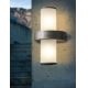 EGLO - Vanjska zidna svjetiljka 2xE27/60W srebrna / bijela IP44