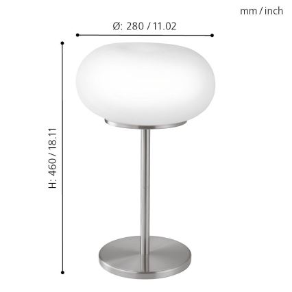 EGLO - Stolna lampa OPTICA 2xE27/60W promjer 28 cm