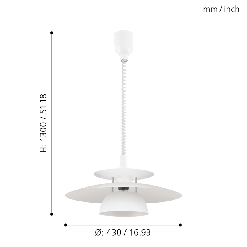 Eglo - Luster podesive visine 1xE27/60W/230V