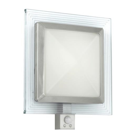 EGLO 88163 - Vanjsko zidno svjetlo s senzorom PALI 1xE27/15W + 1xLED/1,28W IP44