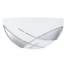 EGLO 89759 - Zidna svjetiljka RAYA 1 x E27/60W srebrna / bijela