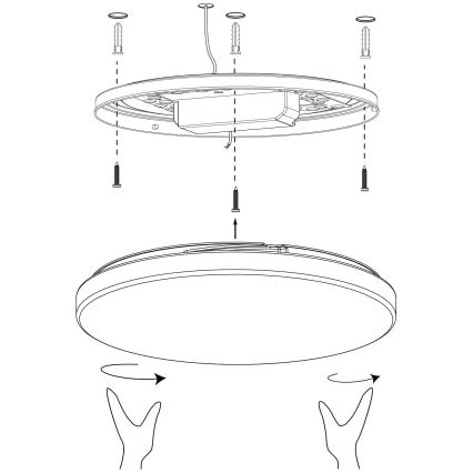 Eglo - LED Prigušiva stropna svjetiljka LED/19,2W/230V 2700-6500K ZigBee