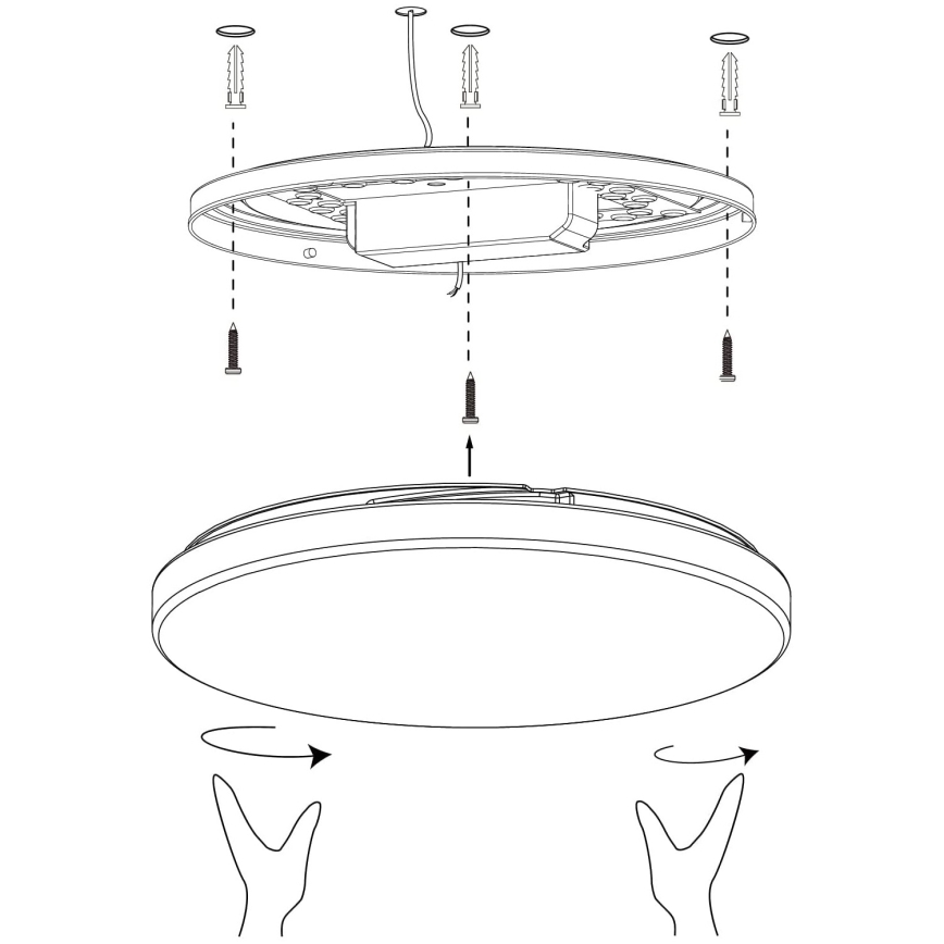 Eglo - LED Prigušiva stropna svjetiljka LED/19,2W/230V 2700-6500K ZigBee