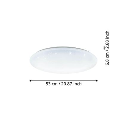 Eglo - LED Prigušiva stropna svjetiljka LED/44,8W/230V 2700-6500K ZigBee