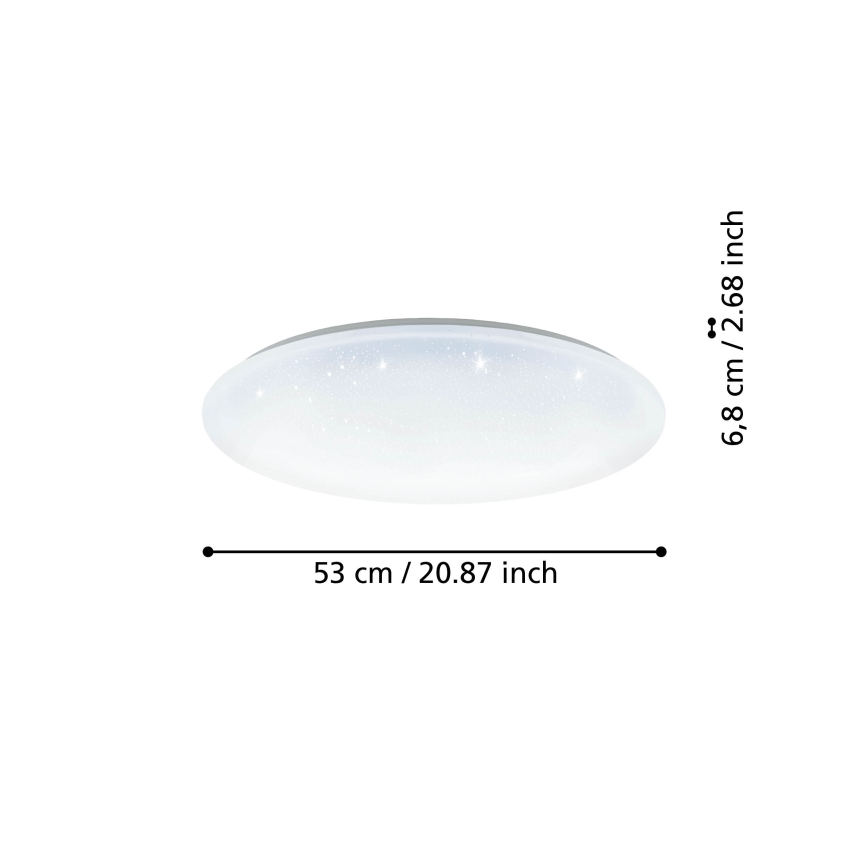 Eglo - LED Prigušiva stropna svjetiljka LED/44,8W/230V 2700-6500K ZigBee