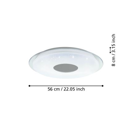 Eglo - LED Prigušiva stropna svjetiljka LED/44,8W/230V 2700-6500K ZigBee