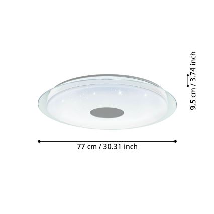 Eglo - LED Prigušiva stropna svjetiljka LED/38,1W/230V 2700-6500K ZigBee