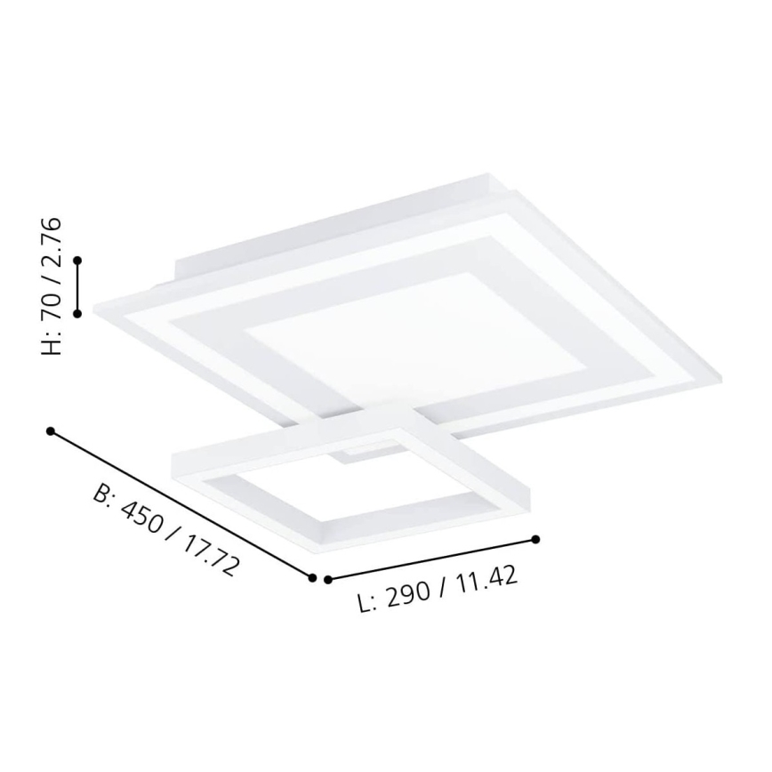 Eglo - LED RGBW Prigušiva stropna svjetiljka LED/21,6W/230V ZigBee